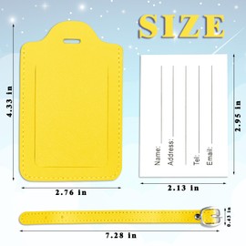 Anntry Luggage Tag, Suitcase Tag with Address Label, PU Leather Travel Suitcase Tags, Name Plate ID Label for Business Trip, Air Travel, Couples, Wedding, Travel Gift