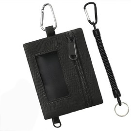 MHSKNHW Coin Purse with Commuter Passage, Men's, Women's, Children, IC Card Case, Expandable Reel, Outdoor, Includes Carabiner, Commuter Pass Case, License Case, Coin Case, Card Slot, High School