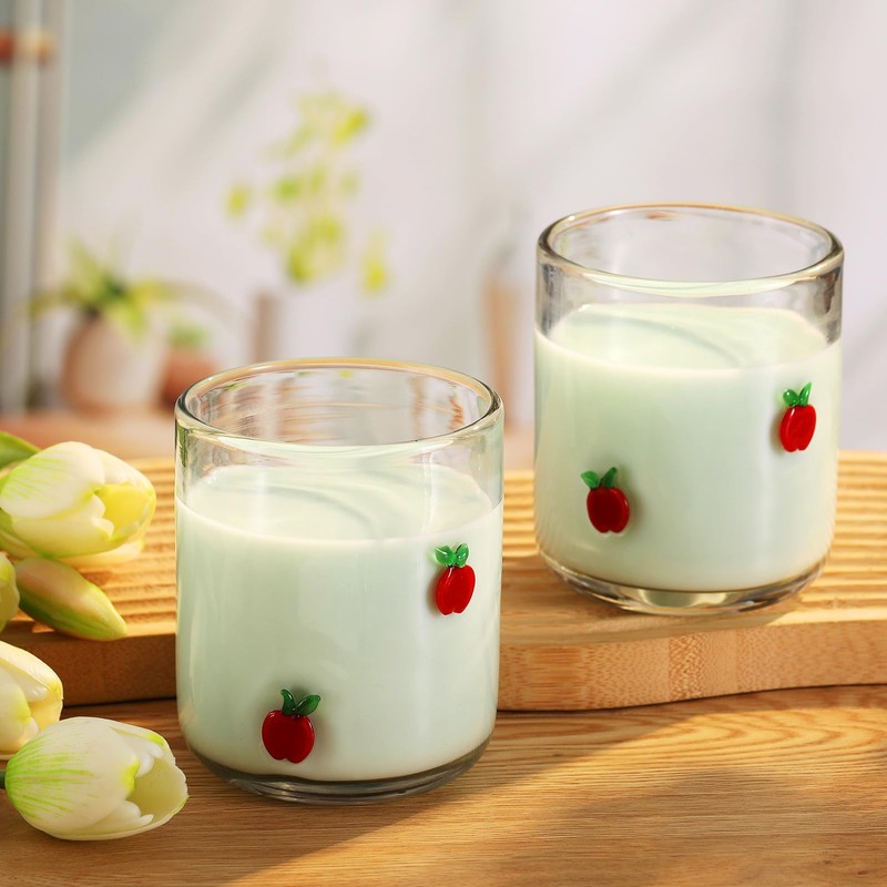 SiliFine Icon Juice Glasses, 14oz Stemless Wine Drinking Juice Glass
