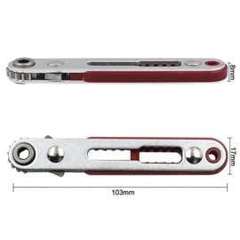 Mini Ratchet Wrench 1/4 Inch Drive Socket Hex Screwdriver Bit Dual-Drive Head