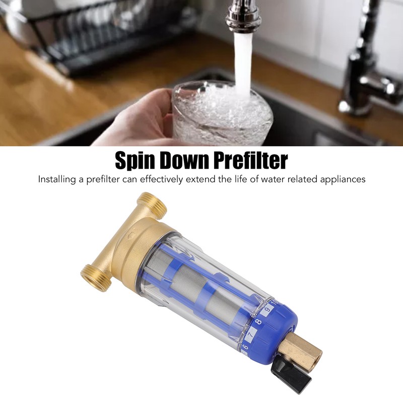 Whole House Spin Down Sediment Water Filter Refined Copper Head