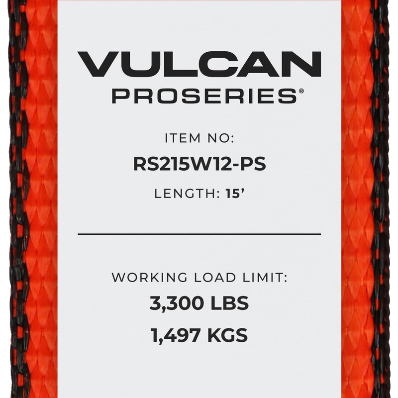 VULCAN Ratchet Strap with Wire Hooks - 2 Inch x
