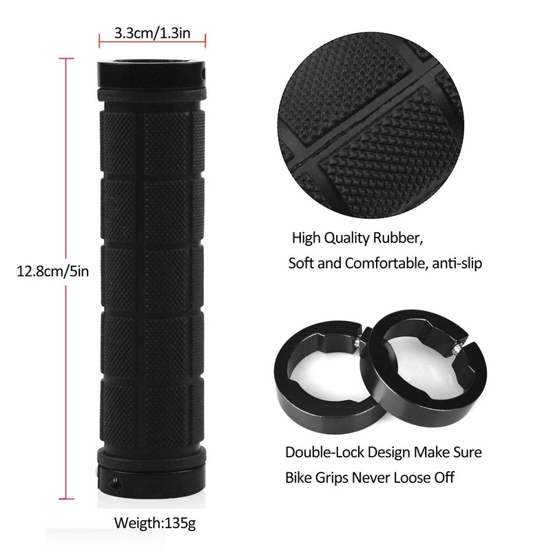 PLATT Bike Handlebar Grips Rubber Comfortable Bicycle Handle Grip for