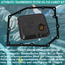 YzusGomumu Automatic Transmission Filter Oil Pan Gasket Kit Compatible with 2003-2013 Chrysler 300 Dodge Challenger Charger Dakota Durango Magnum Nitro Jeep Liberty Wrangler Mitsubishi Replaces 58013
