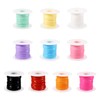 FASHEWELRY 10 Rolls Lanyard String Gimp String Plastic Lacing Cord