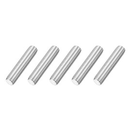 uxcell M12x55mm Fully All Threaded Rod, 5Pcs 316 Stainless Steel Long Threaded Screw 1.75mm Thread Pitch Right Hand Threads for Furniture Mounting Assembly Fastening