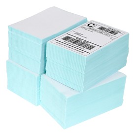 NATURALABEL 2000 Labels 4" x 6" Direct Thermal Labels, Fanfold Shipping Labels with Perforated Line, 500 Labels per Stack, 4 Stack