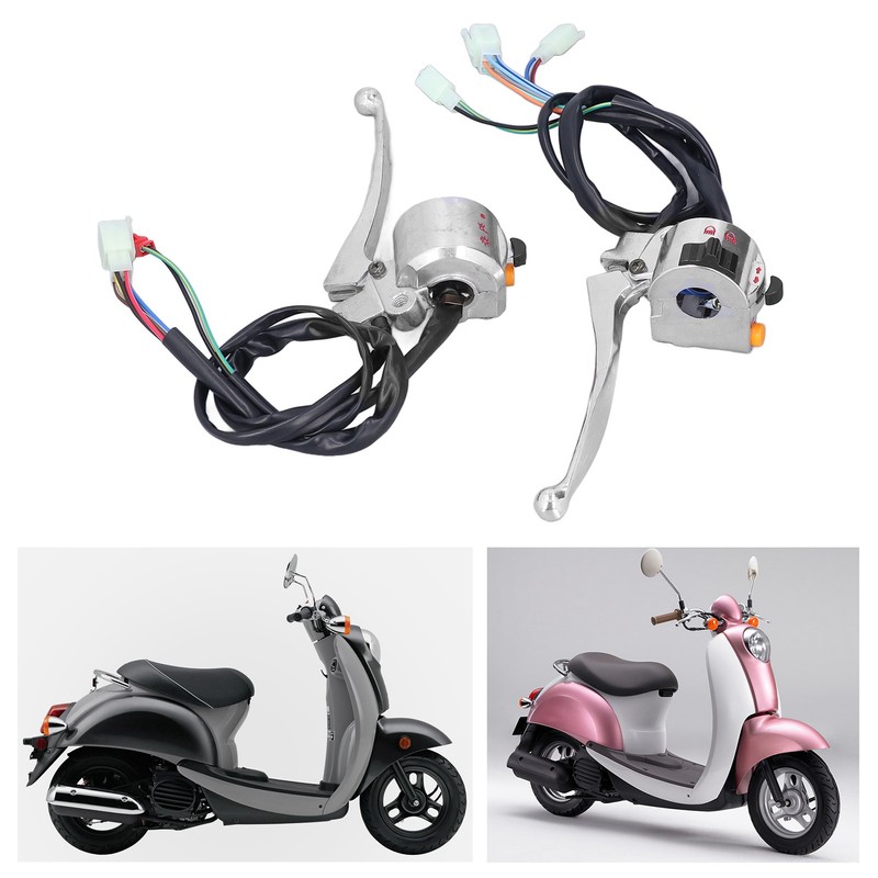 2pcs 22mm Motorcycle Drum Brake Handlebar Switch Left Right Aluminum