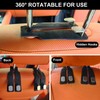 2Pcs Black Car Hooks for Headrest,2 in 1 Car Seat
