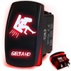 Waterproof Rocker Switch ON/Off, LED Backlit with Etched Design Off