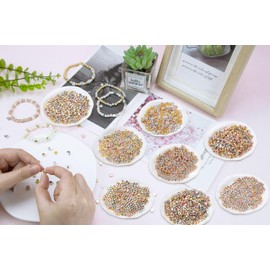 XIANNVXI Crown Spacer Beads 500Pcs Smooth Loose Beads for DIY Bracelet Jewelry Making Craft(Gold, Sliver, Rose Gold)