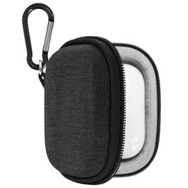 Geekria Shield Earbuds Case Compatible with Airpods Pro 1./2nd Airpods 2nd / 3rd True Wireless Earbud, Replacement Hard Shell Travel Carrying Bag with Carabiner Clip (Dark Grey)