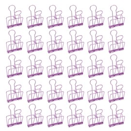 30Pcs Wire Binder Clips 2in Wide Hollow Out Strong Metal Wide Application Metal Binder Clips for Home Office School Purple