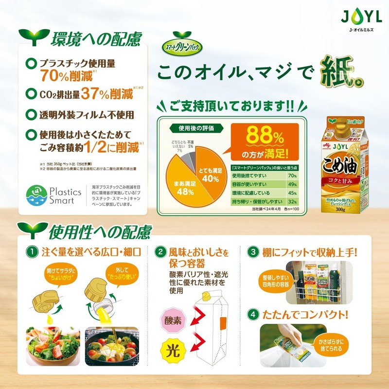 JOYL Rice Bran Oil (100% Rice Oil) Ajinomoto J-Oil Mills