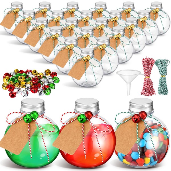 Baderke 24 Pcs 13.5 oz Spherical Plastic Potion Bottles with