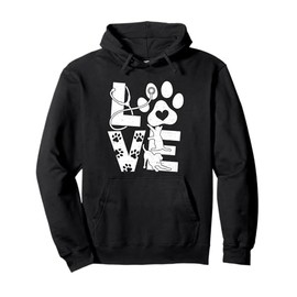 Vet Tech Love Animals Veterinarian Tech Veterinary Assistant Pullover Hoodie