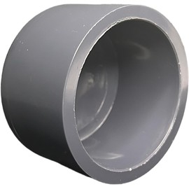 Generic ERA Sch 80 PVC 6 Inch End Cap, Socket Connection, Gray