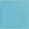 50-Count Touch of Color 3-Ply Paper Beverage Napkins, Pastel Blue