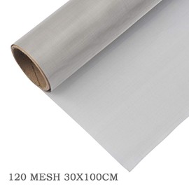 TIMESETL 304 Stainless Steel Woven Wire 120 Mesh - 12"X40" Filter Screen Sheet Filtration Cloth
