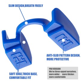 GELFORT Weightlifting Mouthpiece, Blue (1 Pack), Protective EVA Material, Adult