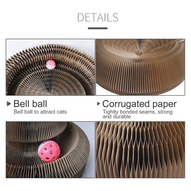 Foldable Cat Scratching Board Abrasion Resistant Magnetic Claw Grinding Cat
