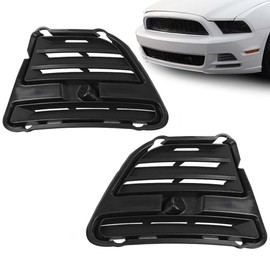 G-PLUS Front Bumper Fog Light Cover Set Compatible with 2013-2014 Ford Mustang Base/GT/Boss 302 FO1039134, FO1038134 Fog Light Cover Pair