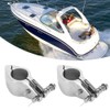 Akozon Bimini Top Hinge Rail Bracket 2 Pieces Steel Boat