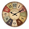 Constantplanet Farmhouse Wooden Wall Clocks Battery Operated 10 Inch