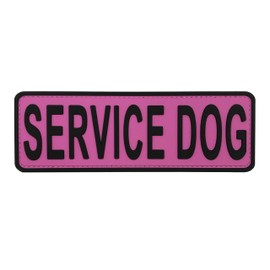 uuKen Service Dog Patch Pink 6x2 inches Hook Back K9 Working Dog in Training for Vest Harness K9 Collar（Pink，6"x2"