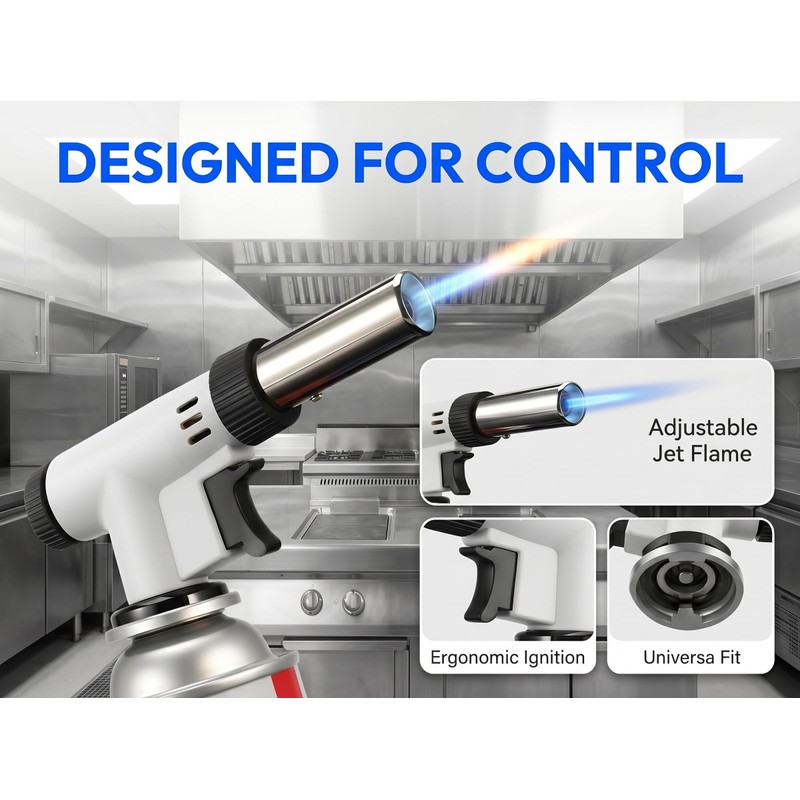 Butane Torch, Culinary Blowtorch for Creme Brulee (no gas)