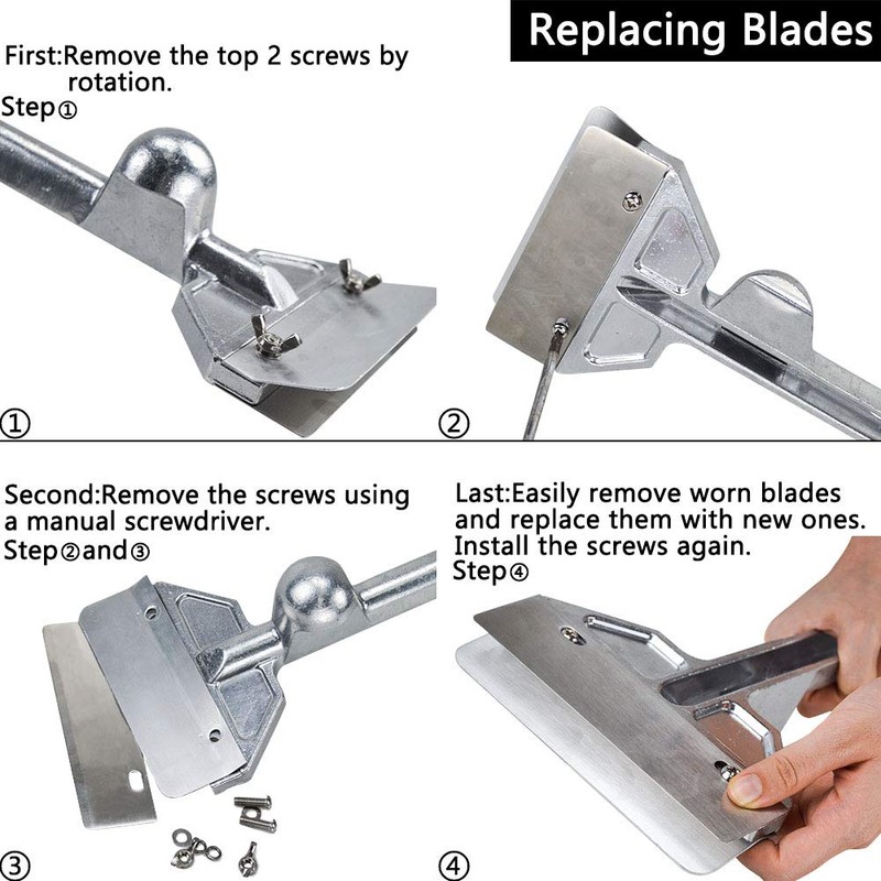 LRui Griddle Scraper Heavy Duty Grill Scraper Set with 5