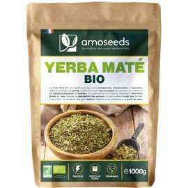 Yerba Maté BIO 1KG | Grüner, nicht geräucherter Maté | 100% Blätter, ohne Stängel | Energie, Kaffee-Alternative | Premium-Qualität