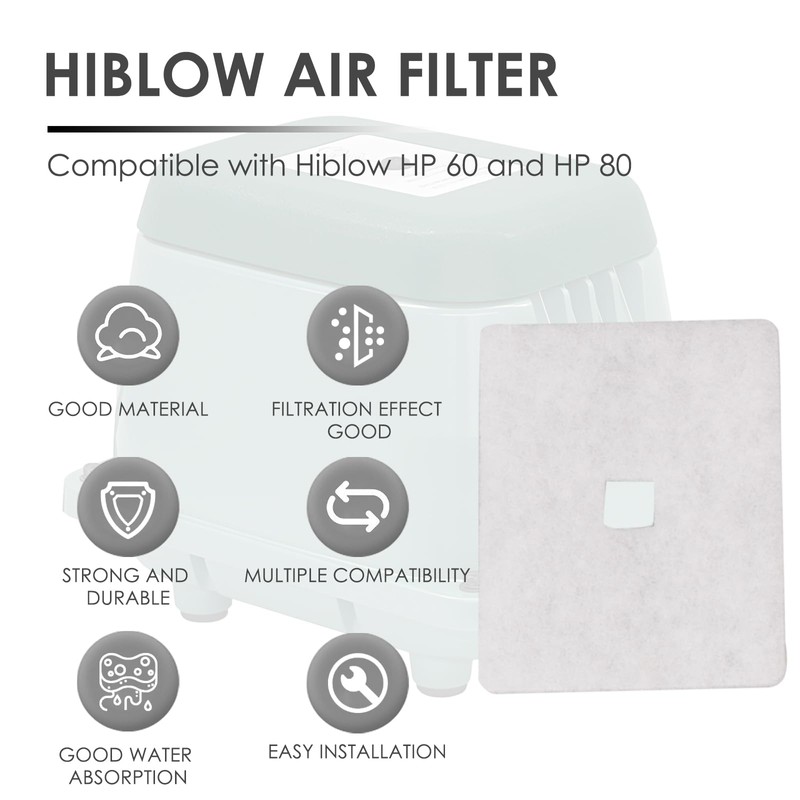 (3.7"*4.33", 4 Pack) Air Filter Cotton Filter for Hiblow HP