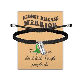 CHOORO Kidney Disease Awareness Adjustable Bracelet Kidney Disease Warrior Gift Kidney Disease Fighter Gift (kidney br)