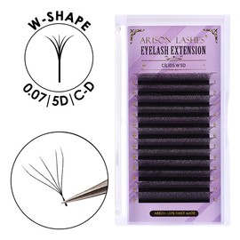 YY Eyelash Extensions Supplies Y Lash 5D Premade Fans 0.07C Curl Volume Lash Extensions Easy Fanning Lashes Matte Black Volume Eyelash Extensions(0.07C-14mm)