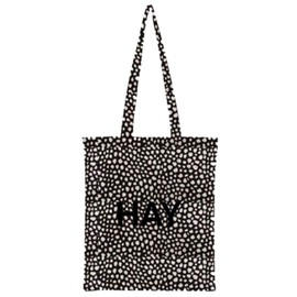 HAY Cotton Bag, Men's and Women's Tote Bag, Black Dot Stripe, 700111 700185, Black Dot, Parallel Imported