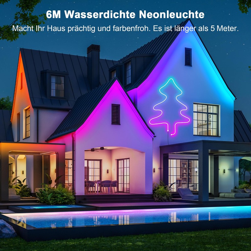 Cozylady RGB Neon LED Strip Light, with Remote Control, App