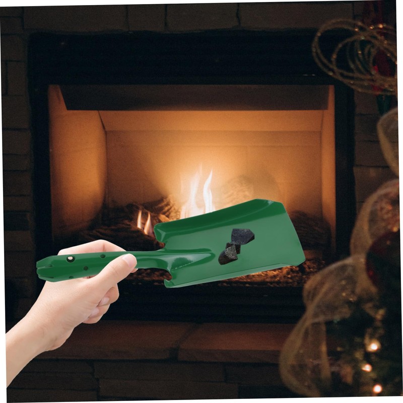 Zerodeko Iron Fireplace Ash Shovel Compact Sturdy Spade for Easy