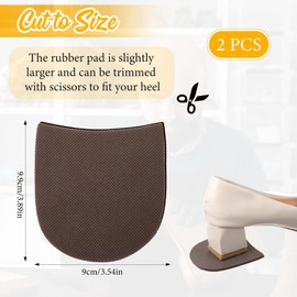 Shoe Repair Rubber Heel, Cowboy Boot Heel Replacement Heels Replacement Anti-Slip Heels Pads for Men's and Woman's 5/32 Inch (4mm) Thick, 1 Pair Brown