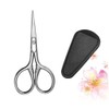 1set Portable Beard Scissors Pu Cover Trimming Shears for Facial