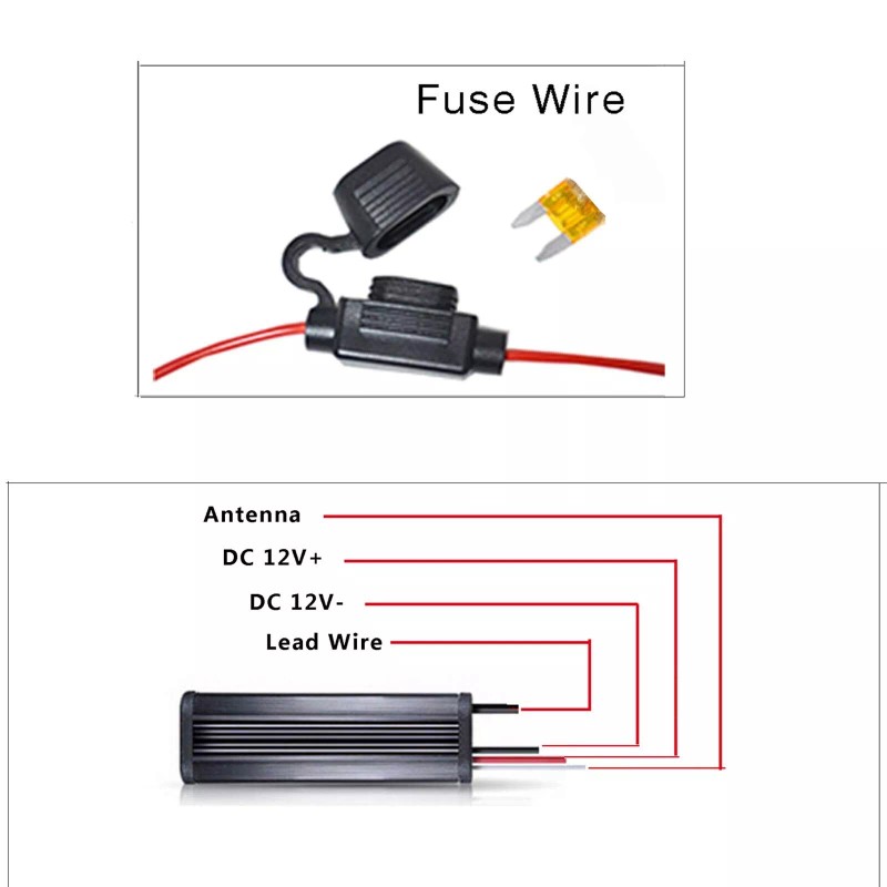 NBWDY Wireless 4-Key RF Remote RGB LED Controller for Car