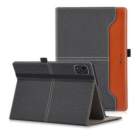 DLveer Case for Teclast P40HD/P40S/M40 Plus/M40 Pro 10 Inch - Premium PU Leather Protective Case with Multi-Angle Stand and Pocket, Denim Black