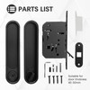 Hoconnie Pocket Door Handle Lock with Edge Pull, Privacy Sliding