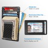 Travelambo Money Clip for Men Carbon Fiber Clip Wallet Leather