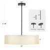 VONLUCE 3-Light Drum Chandeliers, 20" Pendant Light Fixture with 2-Layer
