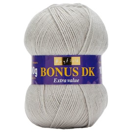 Sirdar F013-0615 Hayfield Bonus DK Wool Acrylic Pearl Grey (615) 100g 280 Yards