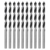 sourcing map 10pcs Brad Point Drill Bits 4mm Precise Cutting