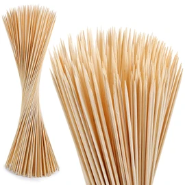 200 PCS Bamboo Marshmallow Roasting Sticks, SMores Skewers for Fire Pit, Proper Long 16 Inch Heavy Duty 4mm Thick Wooden SMores Sticks for Open Fire Pits Roaster Barbecue Hot Dog Camping Kebab Sausage