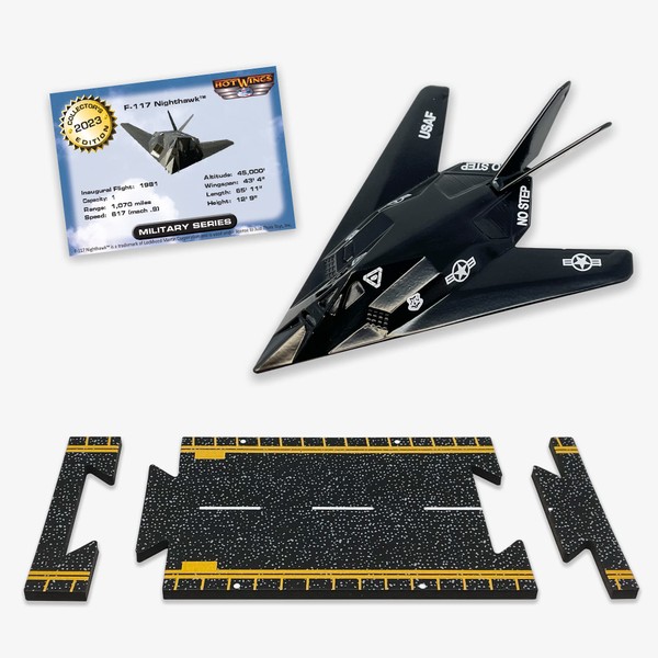 Hot Wings Planes F-117 Nighthawk with Connectible Runway Die Cast
