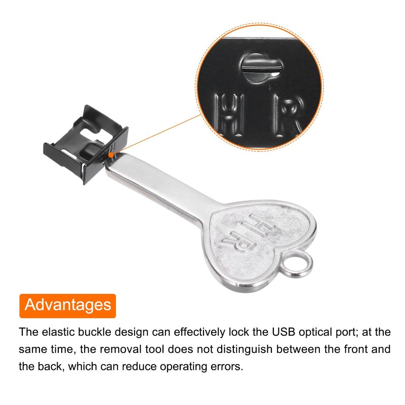 QUARKZMAN Pack of 12 Port Blocker Locking USB Port/Dust Metal